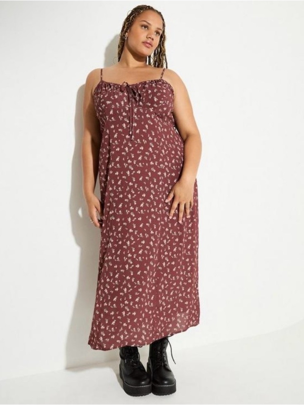 Torrid Lovesick Tie Front Tea Length Dress - Size 1X - NWT!
